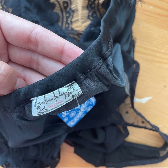 Free People Intimately Melrose Black Lace Backless Bodysuit XS - Picture 7 of 16